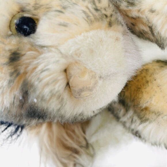 RARE Vintage 90s Large 27" Realistic Lynx with Baby Kitten Cub Plush Wildcat Toy - Picture 10 of 12